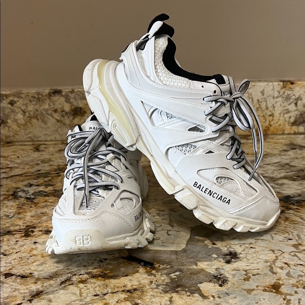 Balenciaga White and Gray track 2 Sneakers